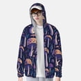 thumbnail image 2 of Kdxio Floral Hippie Mushrooms Print Women Men Sun Protection UPF 50+ Jackets Zip Up Long Sleeve Hoodie Hiking Lightweight with Pockets, 2 of 7