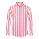 thumbnail image 5 of CAMISAS PARA HOMBRES INSPIRE CHIC Camisa Casual de Manga Larga de Rayas Verticales Ajuste Regular XL Rosa Blanco, 5 of 7
