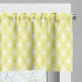 thumbnail image 3 of Ambesonne Abstract Valance Pack of 2, Traditional Classic Folk, 42"X18", Yellow White, 3 of 5