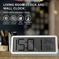thumbnail image 6 of Digital Wall Clock Temperature Display Rechargeable or Battery Powered Easy to Use Desk Clock for Living Room Bedroom Office, 6 of 10