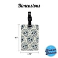 thumbnail image 3 of Skulls Cute Background Faux Leather Travel Luggage Tag, 3 of 7