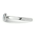 thumbnail image 3 of 925 Sterling Silver Cushion Cut Created Sapphire Stackable Ring Birthstone September Gemstone, 3 of 8