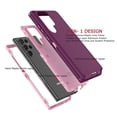 thumbnail image 4 of 6.1" Galaxy S22 5G Cases, Heavy Duty Shockproof Protective Case for Galaxy S22 (6.1 Inch) with Tempered Glass Screen Protector - Purple, 4 of 7