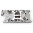 thumbnail image 1 of Edelbrock Intake Manifold 2121 Performer; Idle-5500 RPM Range; Dual-Plane/Non-EGR; 4-Barrel Square-Bore Carburetor; Aluminum; Natural, 1 of 6