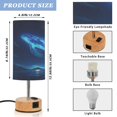 thumbnail image 2 of Touch Control Table Lamp with LED Bulb Bedside Lamp for Bedroom Living Room Glowing Blue Creature, 2 of 8