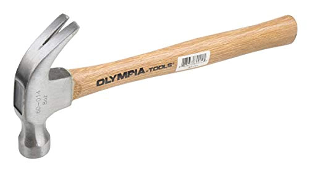 Olympia Tools 60-014 8-Ounce Claw Hammer Wood Handle 