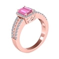 thumbnail image 4 of AoneJewelry 10k Solid Rose Gold Natural Diamond Ring With 2.00 Cttw Natural Pink Topaz and Diamonds (I-J, I1-I2), 4 of 5