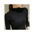 thumbnail image 2 of Women's Ribbed Long Sleeve Turtleneck Top, 2 of 6