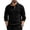Black 43#, variant on Men's Long Sleeve Ribbed Polo Pullover, Lapel Button Collar Top with Elbow Patch, Relaxed Loose Fit Soft Shirt, Casual Business Apparel for Autumn Winter Daily Travel Outdoor Green 3XL