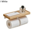 thumbnail image 1 of Bathroom Storage Rack Space-saving Wall-mounted Creative Bathroom 2-in-1 Sundries Shelf Storage Toilet Paper Holder, 1 of 4