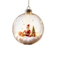 thumbnail image 2 of Qwtwty Christmas Tree Ornaments Christmas Decorations Shatterproof Mini Clear Holiday Scene Hanging Pendants for Xmas Tree Holiday Party Decor, 2 of 6