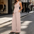 thumbnail image 6 of Purcolt Women's 2 Piece Outfits Sleeveless Suit Vest and Wide Leg Pants Business Casual Blazer Sets Matching Work Office Outfits, 6 of 9