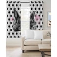 thumbnail image 2 of Black Easter Blackout Curtains 84 Inches Long, Spring Modern Cute Bunny Polka Dot Thermal Insulated Black Out Curtains, Darkening Window Curtain Drapes for Bedroom Living Room 52"x84" 2 Panels, 2 of 9
