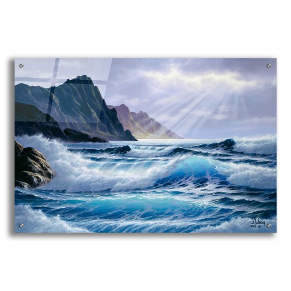 Epic Art 'Perfect Wave' by Anthony Casay, Acrylic Glass Wall Art, 36"x24"