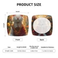 thumbnail image 4 of Kdxio Chair Seat Covers Sunshine Flower Meditating Cat Print Chair Covers for Dining Room Square Washable Chair Protector Seat(Four Pieces), 4 of 5
