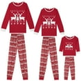 thumbnail image 1 of Inspire Chic Navidad Ciervo Impreso Camiseta de Manga Larga con Pantalones Ropa de Casa Pijamas Conjuntos de Pijamas para Familia [Niños y Niñas] XS Rojo, 1 of 4