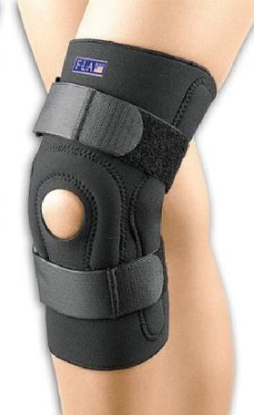Knee Brace- Open-Patella Stabilizer Non-Slip With Medical Grade Quality Breathable Neoprene for Any Sport Protection Recovery and Pain Relief Knee Pads L, Regular Velcro Adjustable Knee Support