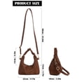 thumbnail image 5 of Deago Small Tote Bag for Women PU Leather Crossbody Shoulder Bag Fashion Satchel Purse Top Handle Hobo Bags Handbags with Adjustable Strap (Brown), 5 of 9