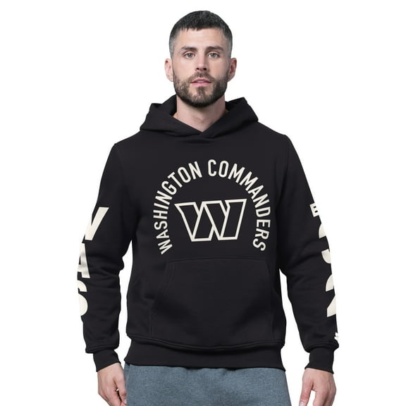 Men's Starter Black Washington Commanders Handoff Fleece Hoodie Sweatshirt