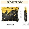 thumbnail image 3 of PU Leather Coin Purse Wallet Compact Water-Resistant Card Cases Money Organizers Starry Night Sky with Cat, 3 of 7