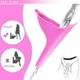 thumbnail image 3 of 4 Pcs Female Urination Device Female Urinal for Women Womens Urinal Pee Funnel for Pee Standing with Carrying Bag (2 Purple + 2 Pink), 3 of 7