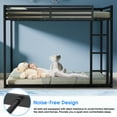 thumbnail image 6 of Kumix Bunk Bed Full over Full, Low Bunk Bed with Guardrails and Built-in Ladder, Metal Bunk Bed for Teens Adults, Full Bunk Beds Frame for Bedroom, Noise Free, Easy Assembly, Black, 6 of 7