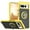 Yellow, variant on TJS for Google Pixel 7 Pro Phone Case, 360 Degrees Rotating Metal Ring Magnetic Support Kickstand Cover Case for Pixel 7 Pro (Green)
