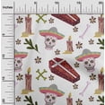 thumbnail image 2 of oneOone Cotton Silk White Fabric Skull Dress Material Fabric Print Fabric By The Yard 42 Inch Wide-aa, 2 of 5