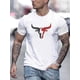 thumbnail image 1 of Camiseta informal con estampado de letras para hombre: algodón elástico, cuello redondo, manga corta, ideal para verano, para adultos, hombres, mujeres, adolescentes, jóvenes y para el tiempo libre., 1 of 9