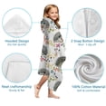 thumbnail image 7 of Cute Hedgehog and Mushroom Hooded Bath Towel，60"x35" for Ages 3 To 12 Kids, Quick Dry Lightweight Soft Microfiber Hood Beach Towel Cover Up for Kids, 7 of 7