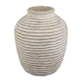 thumbnail image 1 of Lezlee Accent Planter, Beige Terracotta, Ridged Textured Urn, 13 Inch, 1 of 1