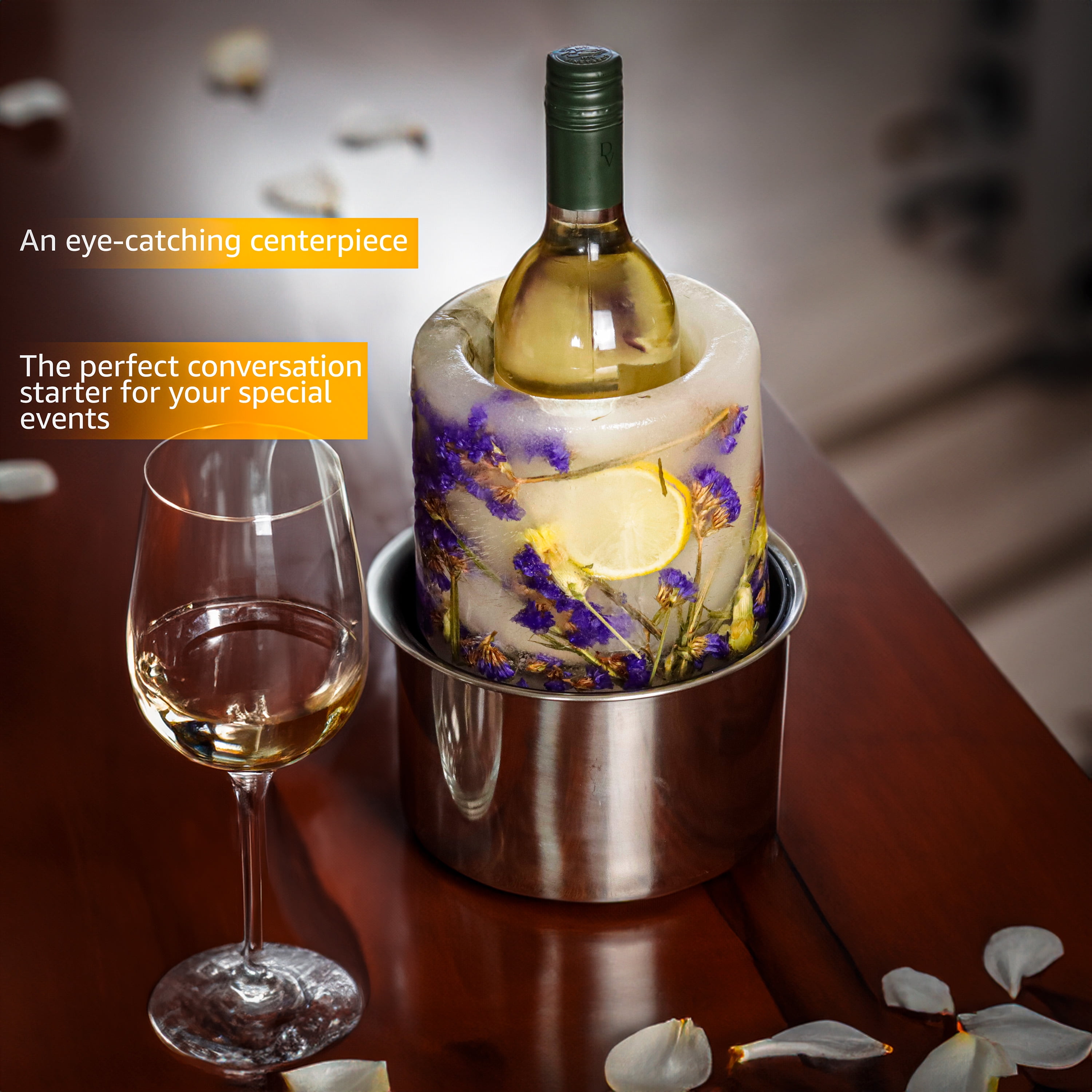 Ice Bucket Chiller & Cooler for Wine, Champagne & Bottles Beverages