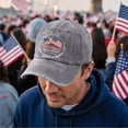 thumbnail image 2 of 250th Anniversary USA Hat Patriotic 1776-2026 Commemorative Baseball Cap Vintage Adjustable Embroidered Hat Veterans Gifts,Light Gray, 2 of 6