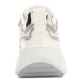 thumbnail image 2 of DKNY Womens White Mixed Media Heel Pull-Tab Logo Hardware On Tongue Padded Metallic Aki Round Toe Wedge Lace-Up Sneakers Shoes 9.5, 2 of 4