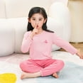 thumbnail image 2 of Spring Children's Modal Home Air-conditioning Suit Large Children's Solid Color Loose Long-sleeved Pants Pajamas Two-piece Set, 2 of 6