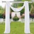 thumbnail image 3 of LCXmlly Roasting Pan Wedding Arch Drape Fabric Long 3 Panels Wide Sheer Wrinkle Free Soft Party Backdrop Drapery, 3 of 6