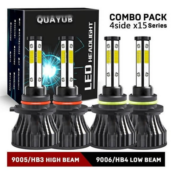 For Mitsubishi Lancer 2008 - 2015 2016 2017 LED Headlights 4pc Bulbs Hi Low Beam