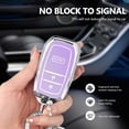 thumbnail image 3 of Key Fob Cover Compatible with Fit for Toyota Grand Highlander Camry Corolla Tundra Prius Venza Tacoma 4Runner RAV4 Land Cruiser Crown Sienna Keychain Case Holder Protector,B:purple, 3 of 6