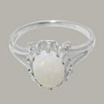 thumbnail image 5 of LBG British Made 10k White Gold Natural Opal Womens Engagement Ring - 33 size options - Size 10, 5 of 6