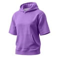 thumbnail image 6 of IAJDKMEK Men's Short Sleeve Hoodie - Lightweight Casual Top, Retro Hooded Shirt for Men, Soft Breathable Everyday Essential Shirt,Purple S, 6 of 9