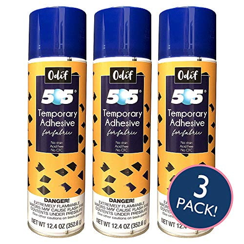 Odif USA 505 Spray & Fix Adhésif Tissu Temporaire 3/Pk-12.4oz, Pack de 3