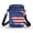 American Flag Pattern Design, variant on Multi-Purpose Messenger Phone Purse for Shop Travel, Polyester Adjustable Strap Crossbody Bag, Cherry Blossoms Axolotl