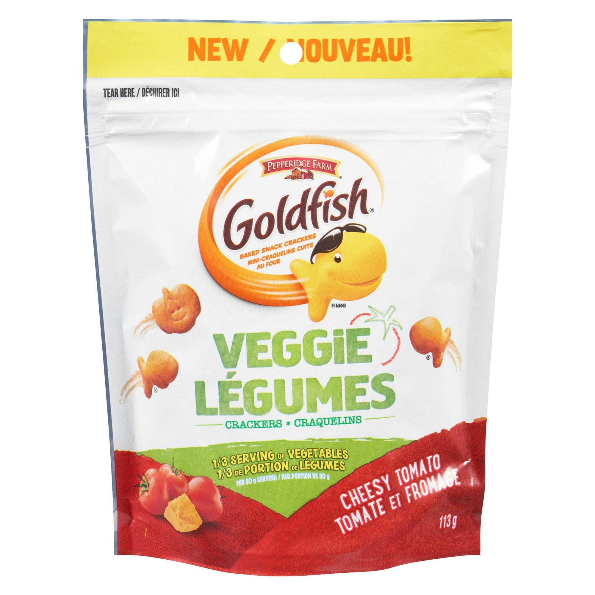 Goldfish Veggie crackers, Cheesy Tomato