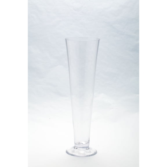 CC Home Furnishings 16" Clear Round Based Bud Hand Blown Glass Vase