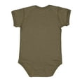 thumbnail image 2 of RABBIT SKINS Baby Soft Fine Jersey Short Sleeve Bodysuit (4424) Military Green, 12M, 2 of 4