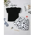 thumbnail image 5 of Toddler Girl Clothes Summer Girls Clothing Sets Girl Stuff T-shirt Shorts Headband 3pcs Sets Gifts 2-3 T, 5 of 6
