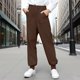 thumbnail image 4 of Cowsor Kids Solid Color Sweatpants Casual Elastic Waist Joggers Pants Comfort Loose Fit Athletic Pants Running Trousers, 4 of 7