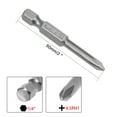 thumbnail image 2 of Uxcell 1/4" Hex Shank 2" Length 4.5mm Dia #1 Magnetic Phillips Screwdriver Bit S2 Steel 5 Pack, 2 of 5