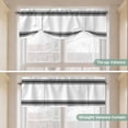 thumbnail image 4 of Black White Stripe Tie Up Valance Curtains for Windows, Kitchen Curtains Window Shades, Abstract Geometric Light Filtering Roman Curtain Valances for Bedroom/Bathroom/Cafe 42"x12", 4 of 9