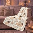 thumbnail image 6 of Vintage Watercolor Pug Dogs Pattern Roses Romantic Nostalgic, Cozy Pet Portrait Pattern, Warm Flannel Blanket for Living Room and Bedroom, Dog Lovers Valentine's Day Gift, Pet Lover Home Decor, 6 of 9